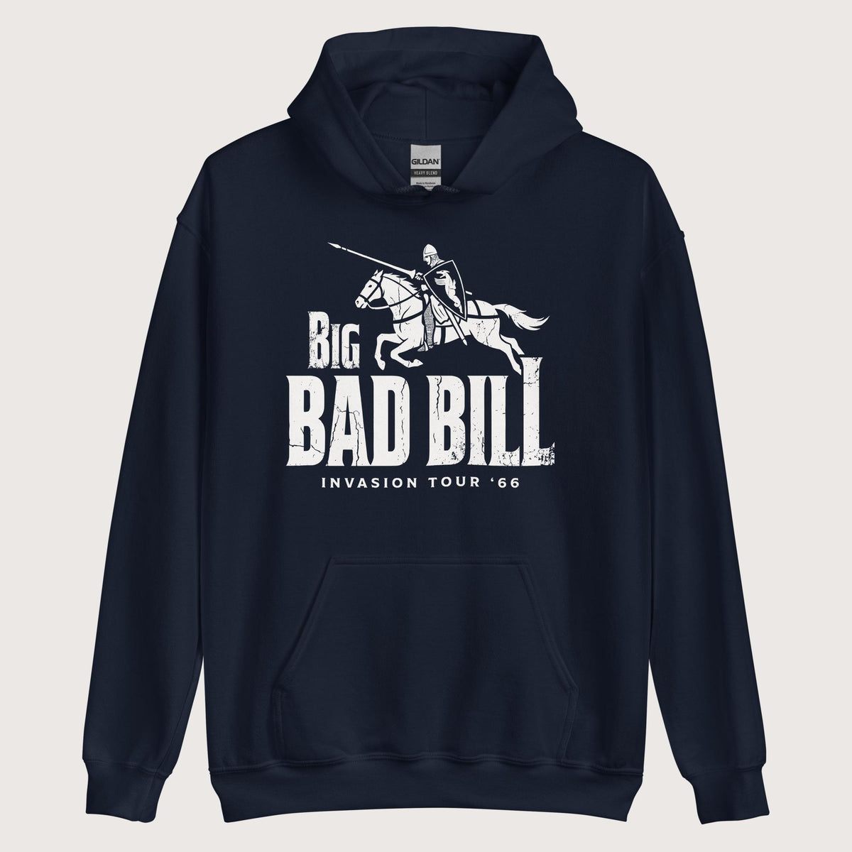 Navy Big Bad Bill Invasion Tour Hoodie - history buff gift by HistoHead