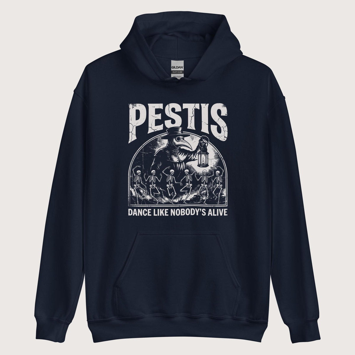 Navy Pestis Dance Hoodie - history buff gift by HistoHead
