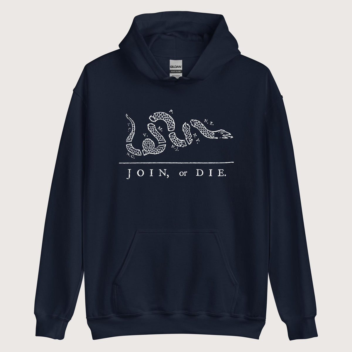 Navy Join Or Die Hoodie - history buff gift by HistoHead