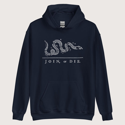 Navy Join Or Die Hoodie - history buff gift by HistoHead