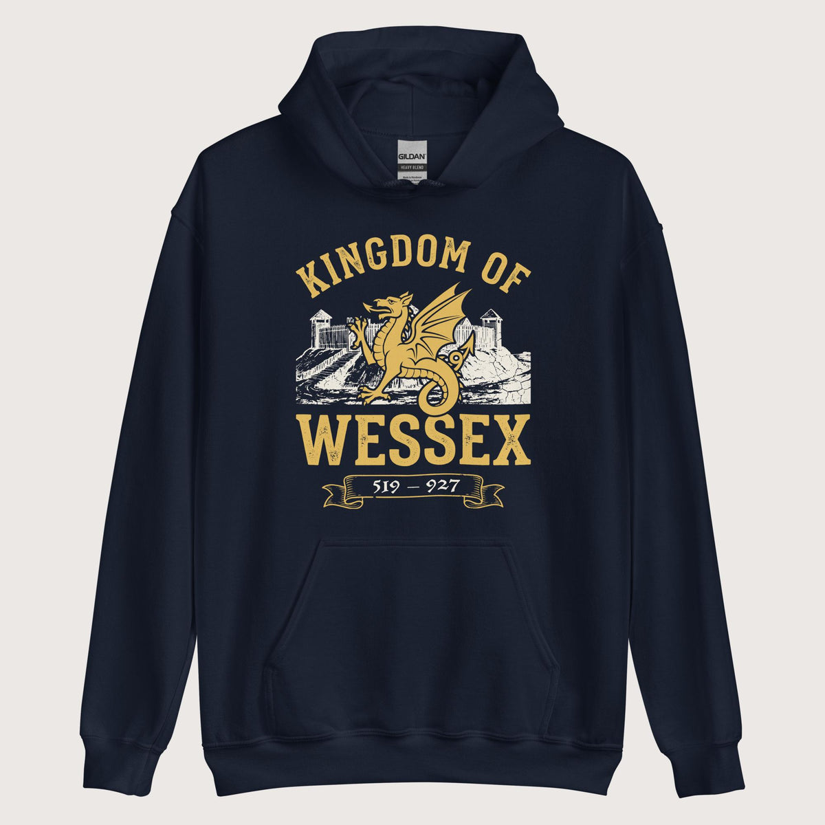 Navy Kingdom of Wessex Hoodie - history buff gift by HistoHead