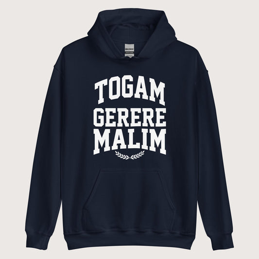 Navy Latin I'd Rather Be Wearing A Toga Hoodie - history buff gift by HistoHead