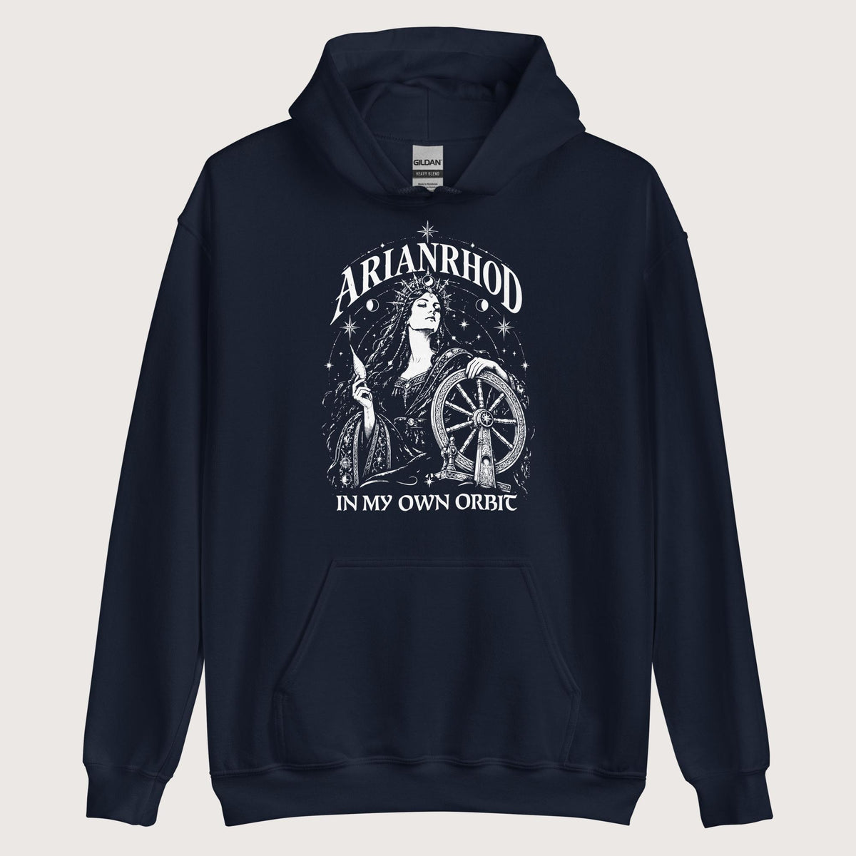 Navy Arianrhod In My Own Orbit Hoodie - history buff gift by HistoHead