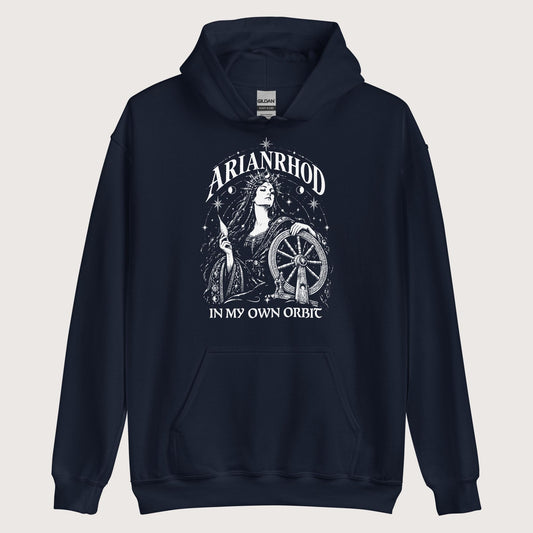 Navy Arianrhod In My Own Orbit Hoodie - history buff gift by HistoHead