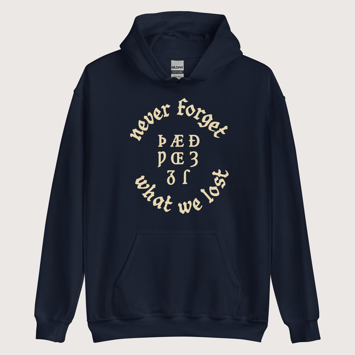 Navy Never Forget Lost Letters Hoodie - history buff gift by HistoHead