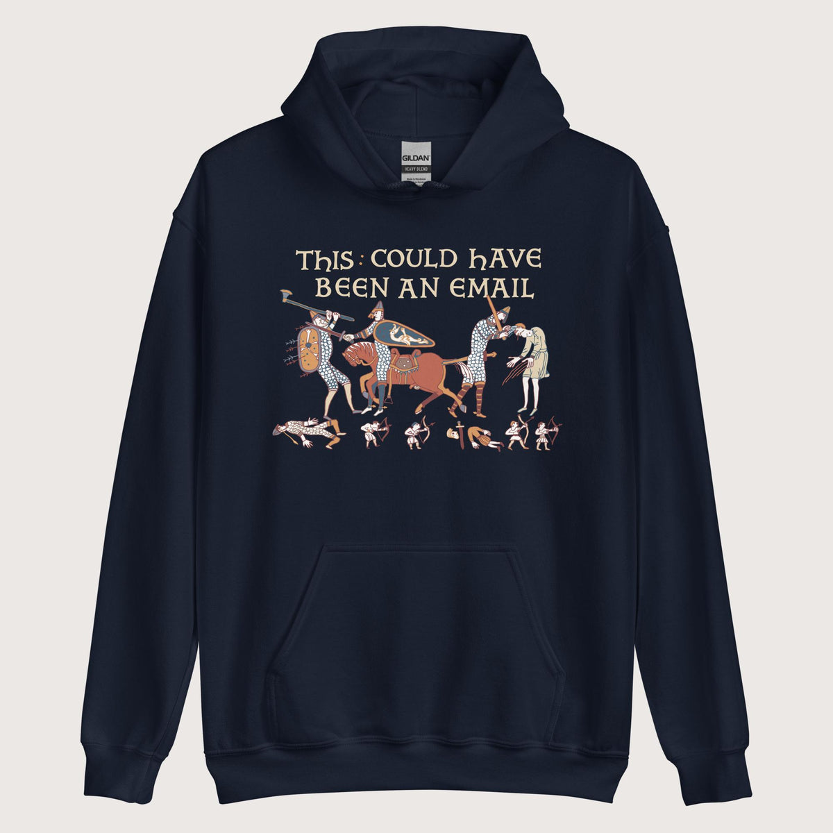Navy Bayeux Tapestry This Could Have Been an Email Hoodie - history buff gift by HistoHead