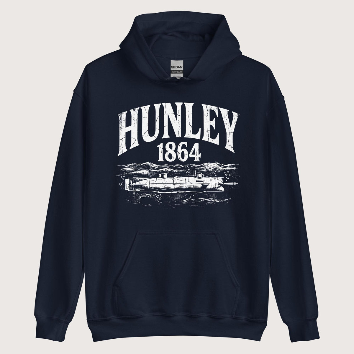 Navy Hunley Submarine Hoodie - history buff gift by HistoHead