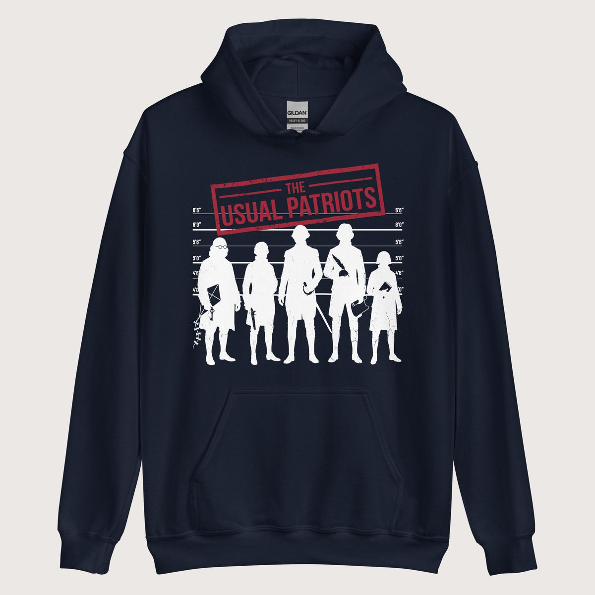 Navy The Usual Patriots Hoodie - history buff gift by HistoHead