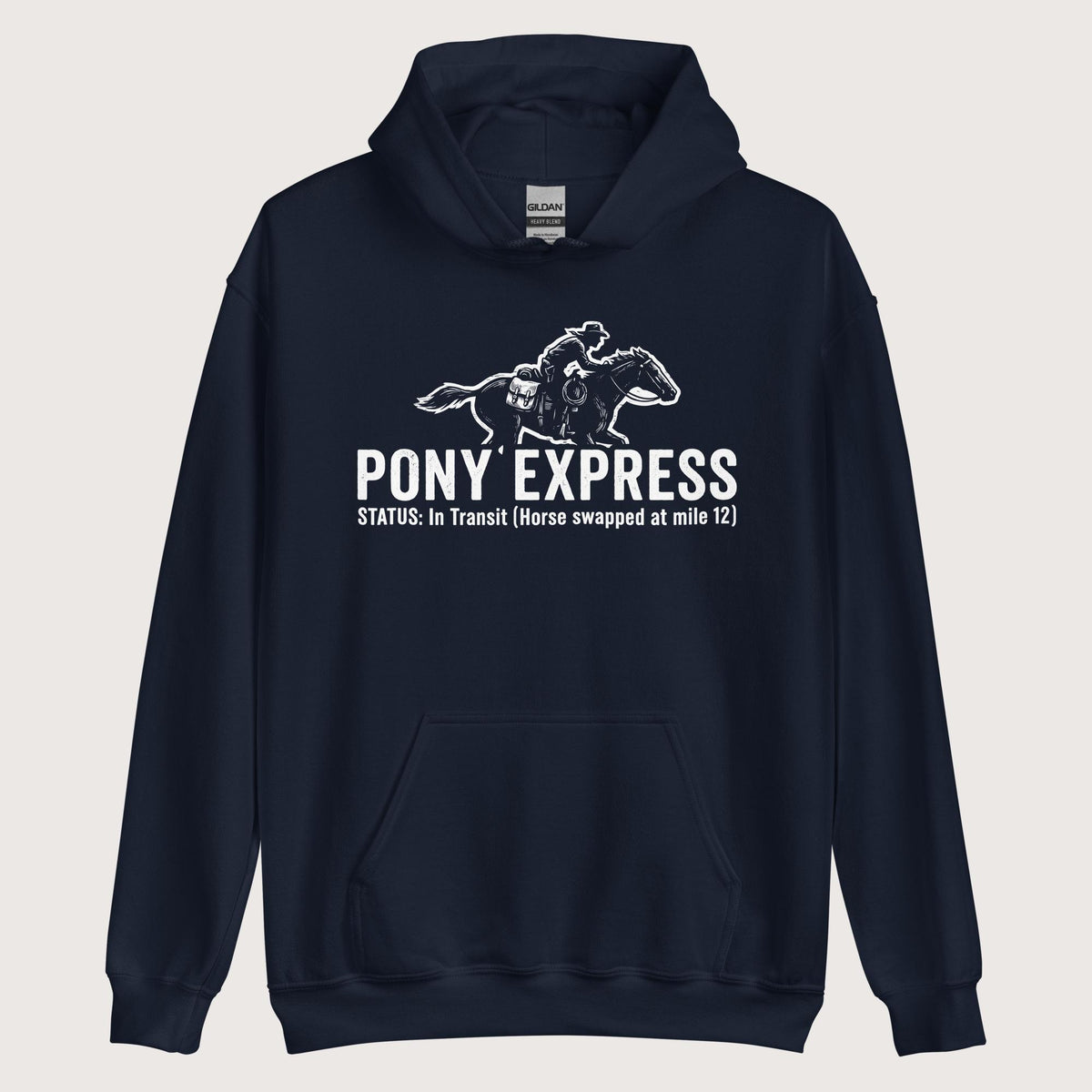 Navy Pony Express Hoodie - history buff gift by HistoHead