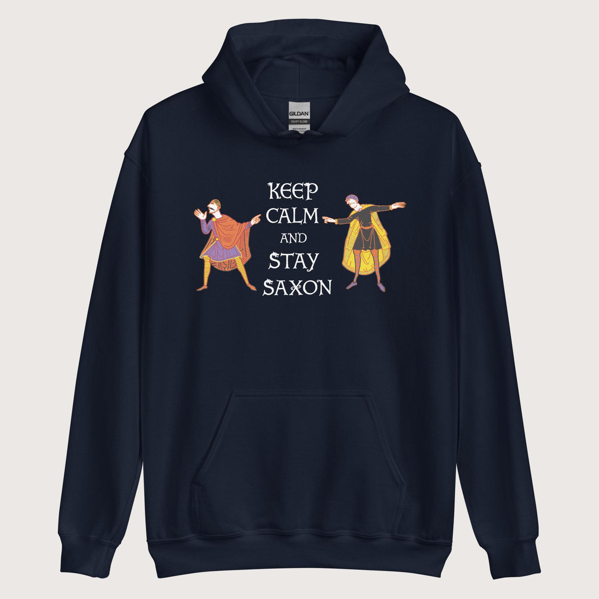 Navy Harold Godwinson Keep Calm and Stay Saxon Hoodie - history buff gift by HistoHead