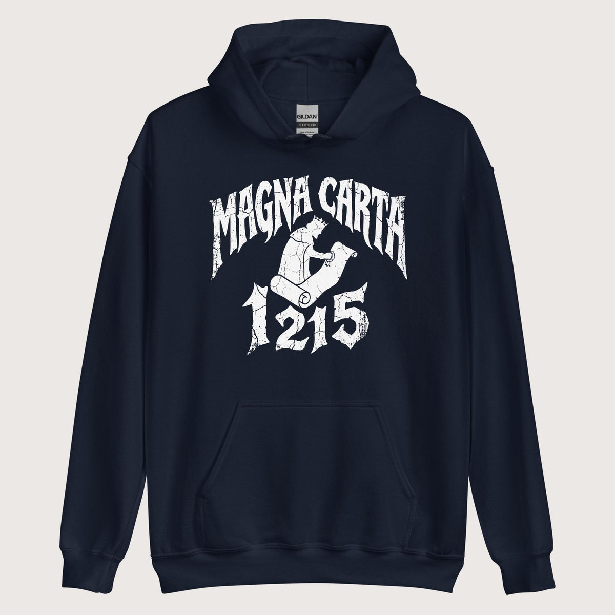 Navy Magna Carta 1215 Hoodie - history buff gift by HistoHead