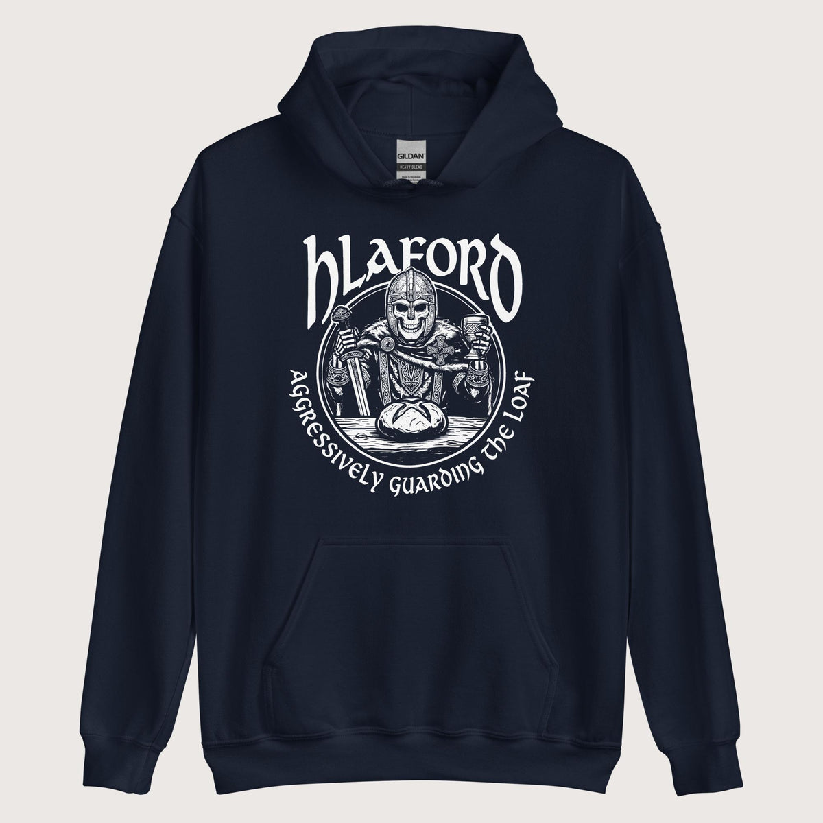 Navy Hlaford Loaf Guardian Hoodie - history buff gift by HistoHead