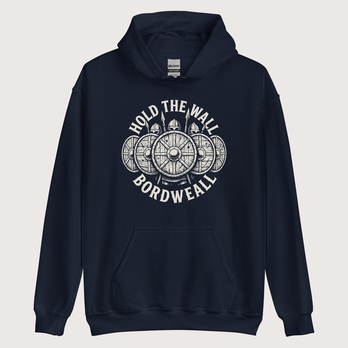 Navy Hold the Wall Hoodie - history buff gift by HistoHead