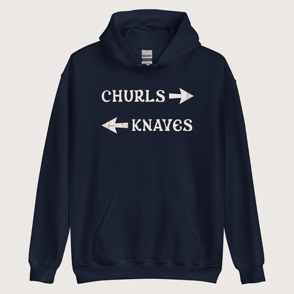 Navy Churls or Knaves Hoodie - history buff gift by HistoHead