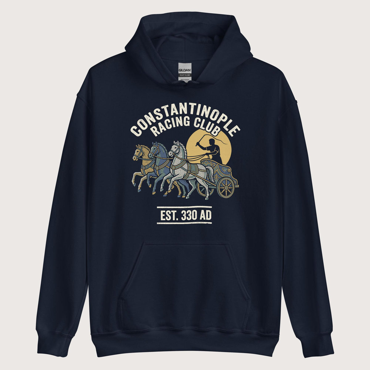 Navy Constantinople Racing Club Hoodie - history buff gift by HistoHead