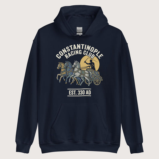 Navy Constantinople Racing Club Hoodie - history buff gift by HistoHead