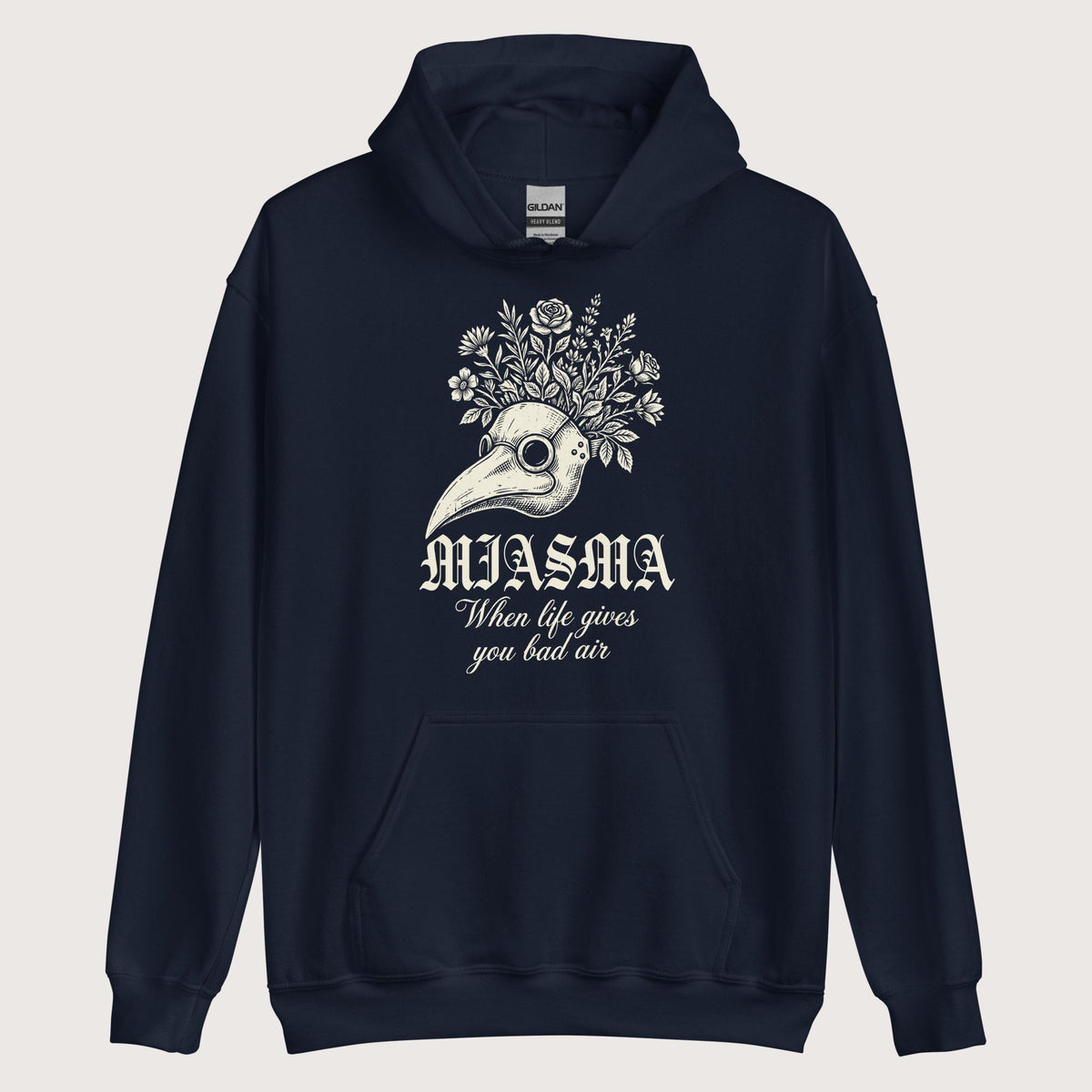 Navy Miasma When Life Gives You Bad Air Hoodie - history buff gift by HistoHead