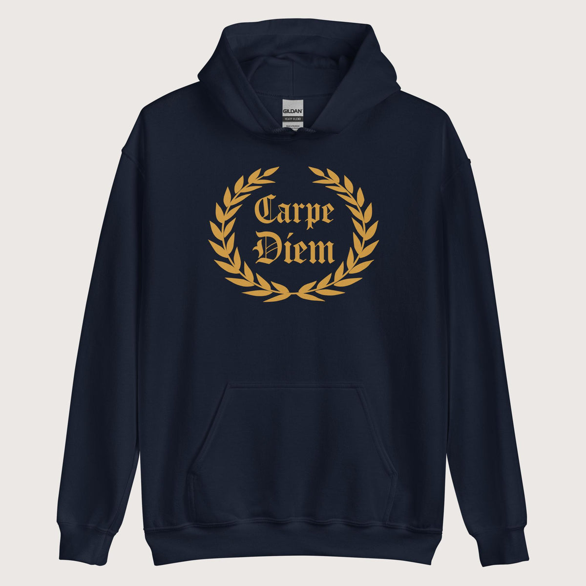 Navy Carpe Diem Hoodie - history buff gift by HistoHead