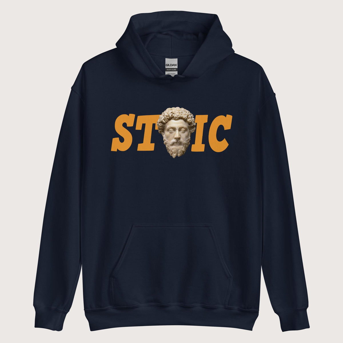 Navy Stoic Marcus Aurelius Hoodie - history buff gift by HistoHead
