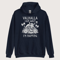 Navy Valhalla Can Wait Hoodie - history buff gift by HistoHead