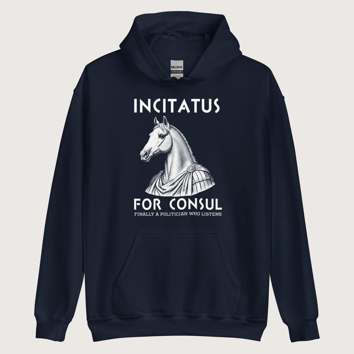Navy Incitatus For Consul Hoodie - history buff gift by HistoHead