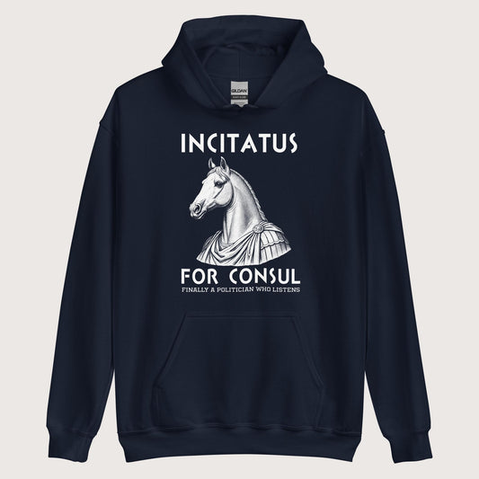 Navy Incitatus For Consul Hoodie - history buff gift by HistoHead