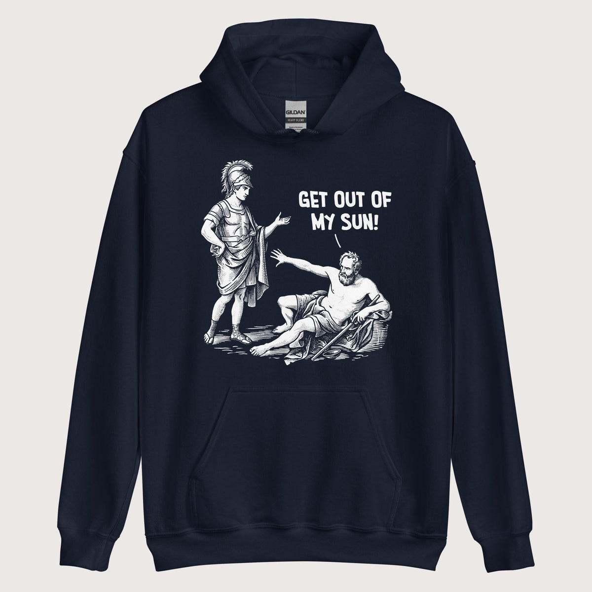 Navy Diogenes: Get Out of My Sun Hoodie - history buff gift by HistoHead