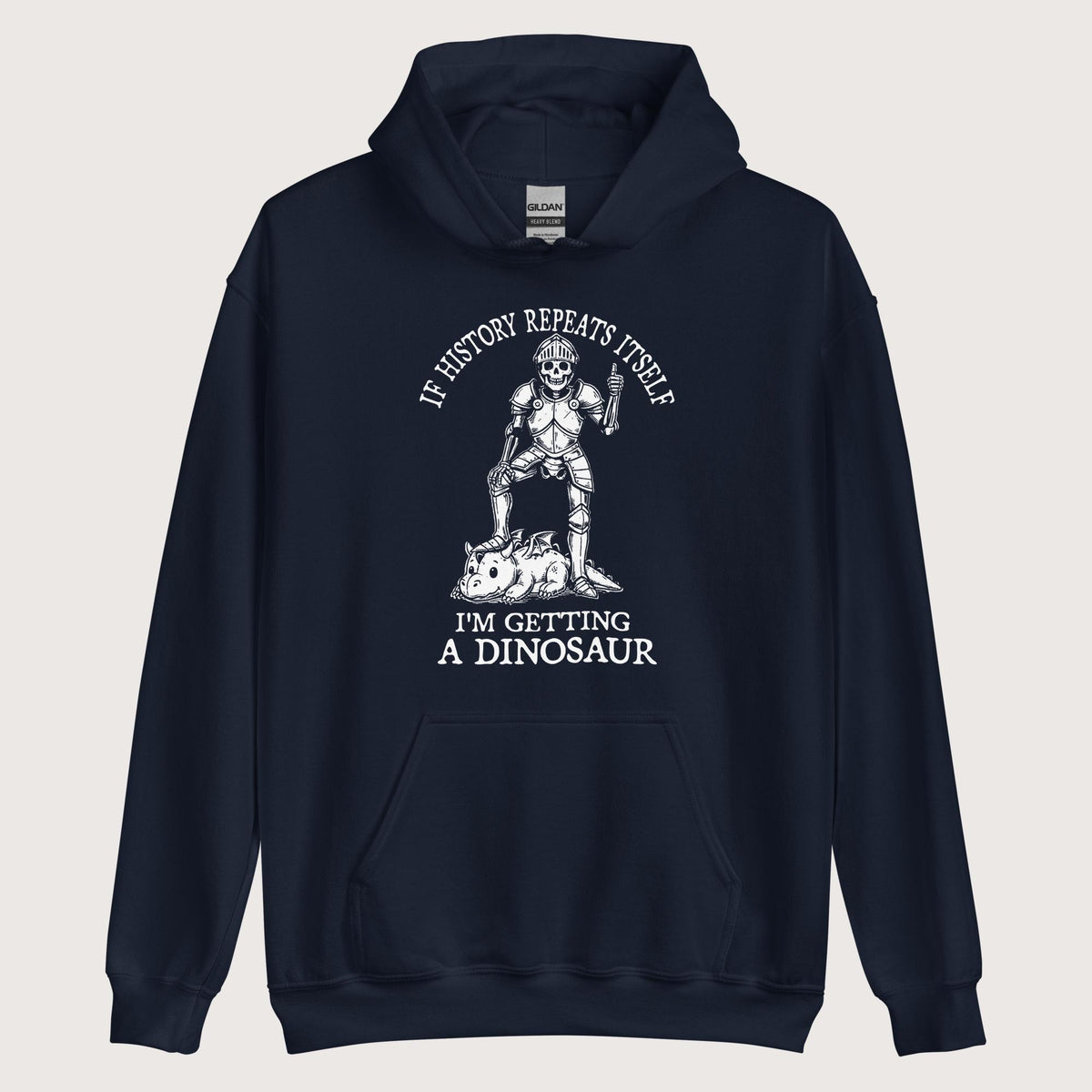 Navy I'm Getting a Dinosaur Hoodie - history buff gift by HistoHead