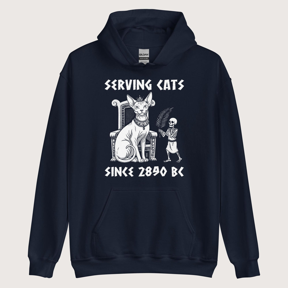 Navy Serving Cats Since 2890 BC Hoodie - history buff gift by HistoHead