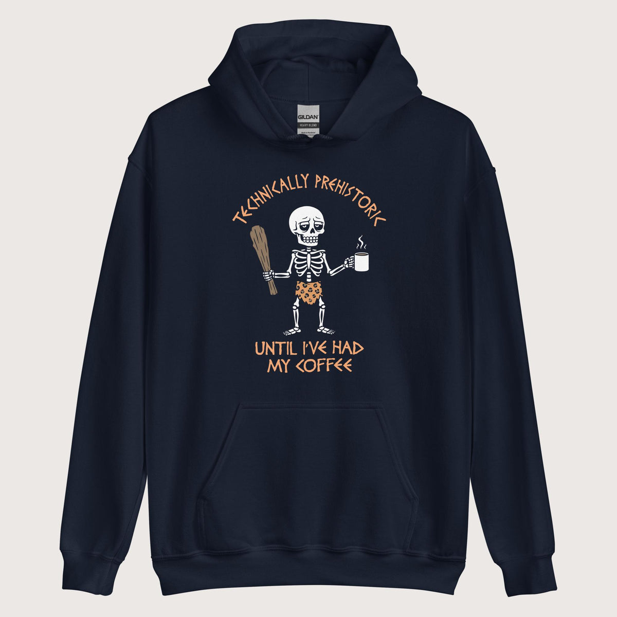 Navy Until I've Had My Coffee Hoodie - history buff gift by HistoHead