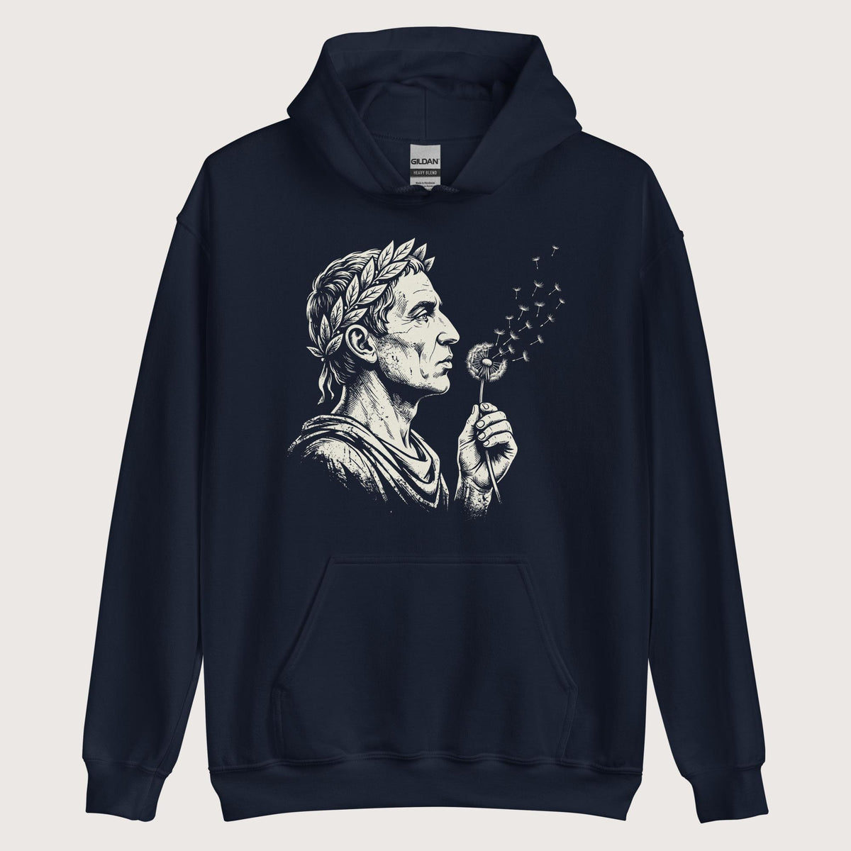 Navy Caesar Blowing Wishes Hoodie - history buff gift by HistoHead