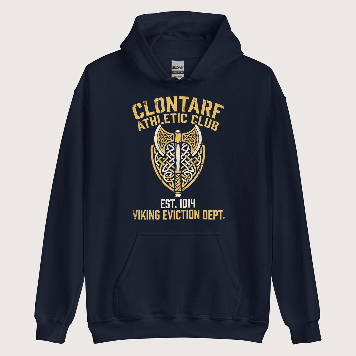 Navy Clontarf Athletic Club Hoodie - history buff gift by HistoHead