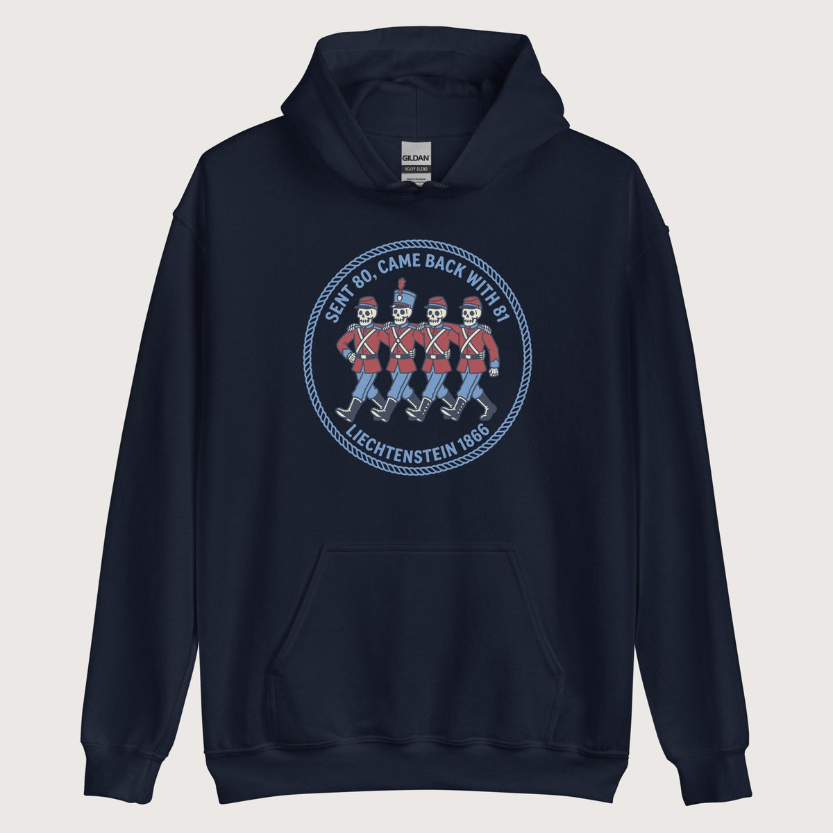 Navy Liechtenstein 1866 Hoodie - history buff gift by HistoHead