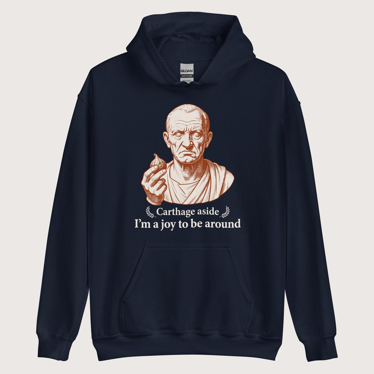 Navy Cato Carthage Aside I'm a Joy to Be Around Hoodie - history buff gift by HistoHead