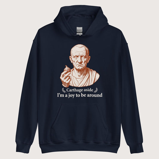Navy Cato Carthage Aside I'm a Joy to Be Around Hoodie - history buff gift by HistoHead