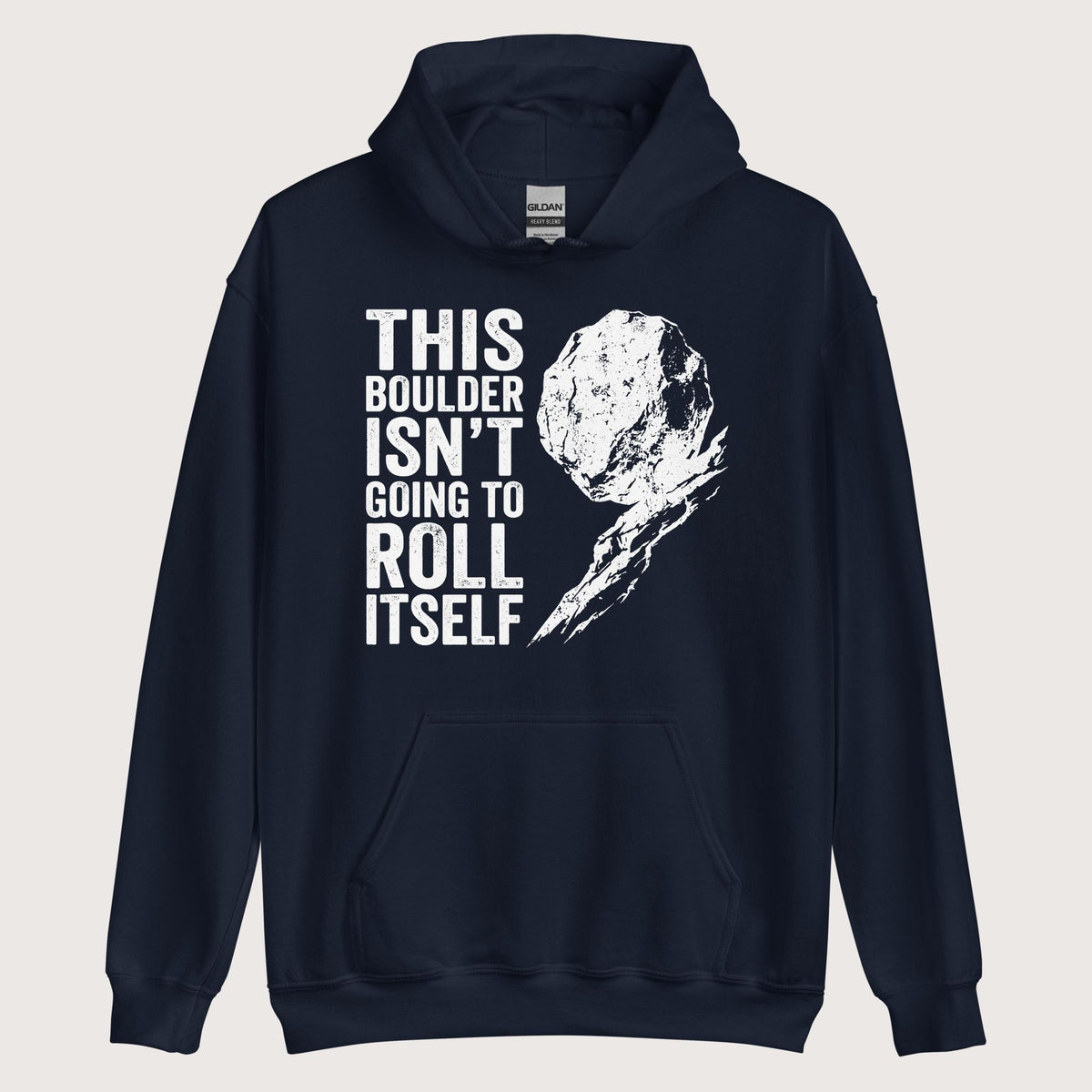 Navy Sisyphus This Boulder Isn't Going to Roll Itself Hoodie - history buff gift by HistoHead