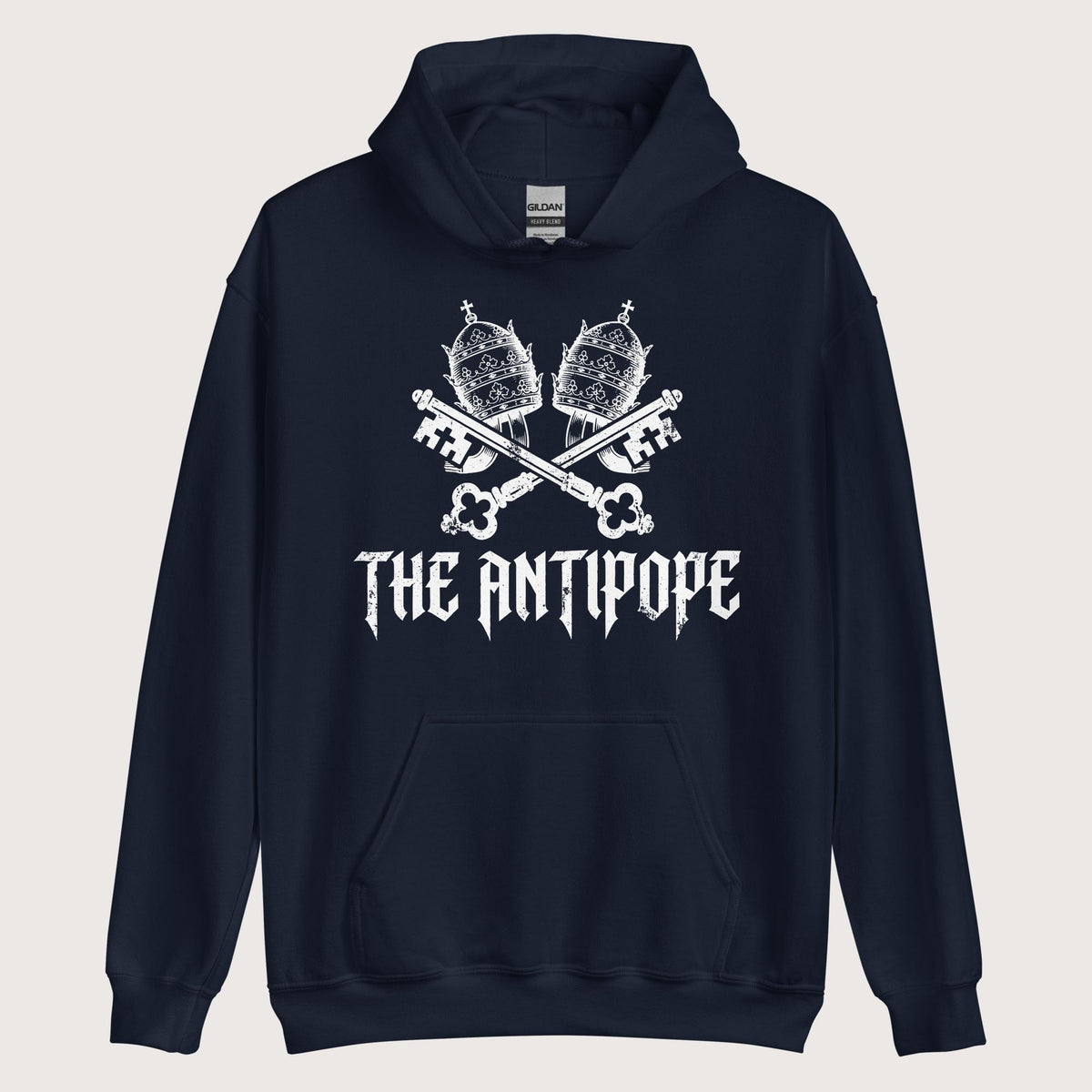 Navy The Antipope Hoodie - history buff gift by HistoHead