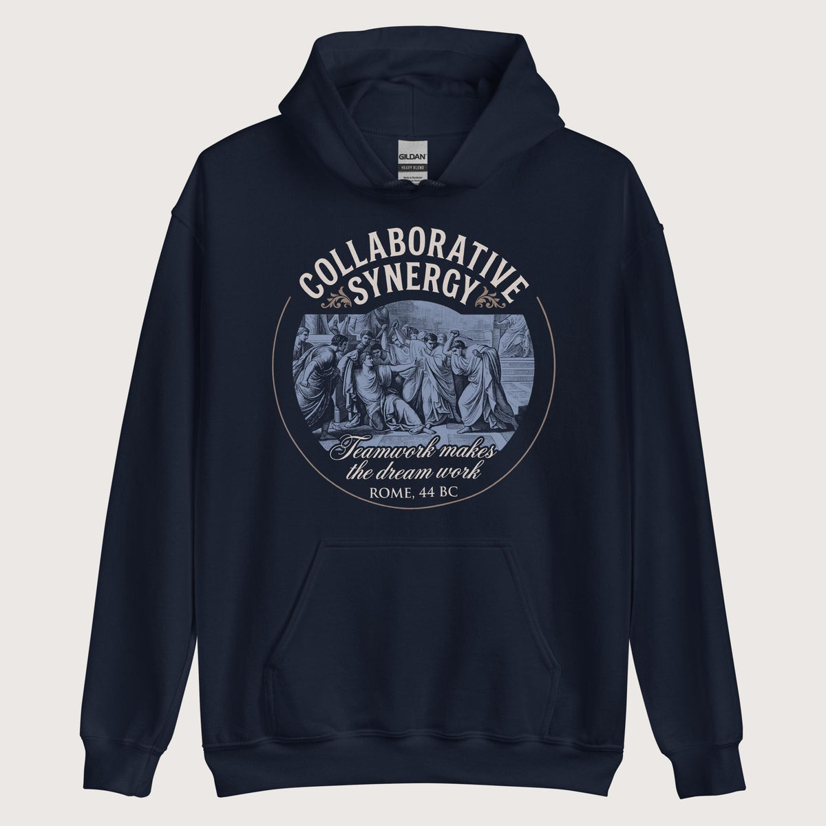 Navy Collaborative Synergy Hoodie - history buff gift by HistoHead