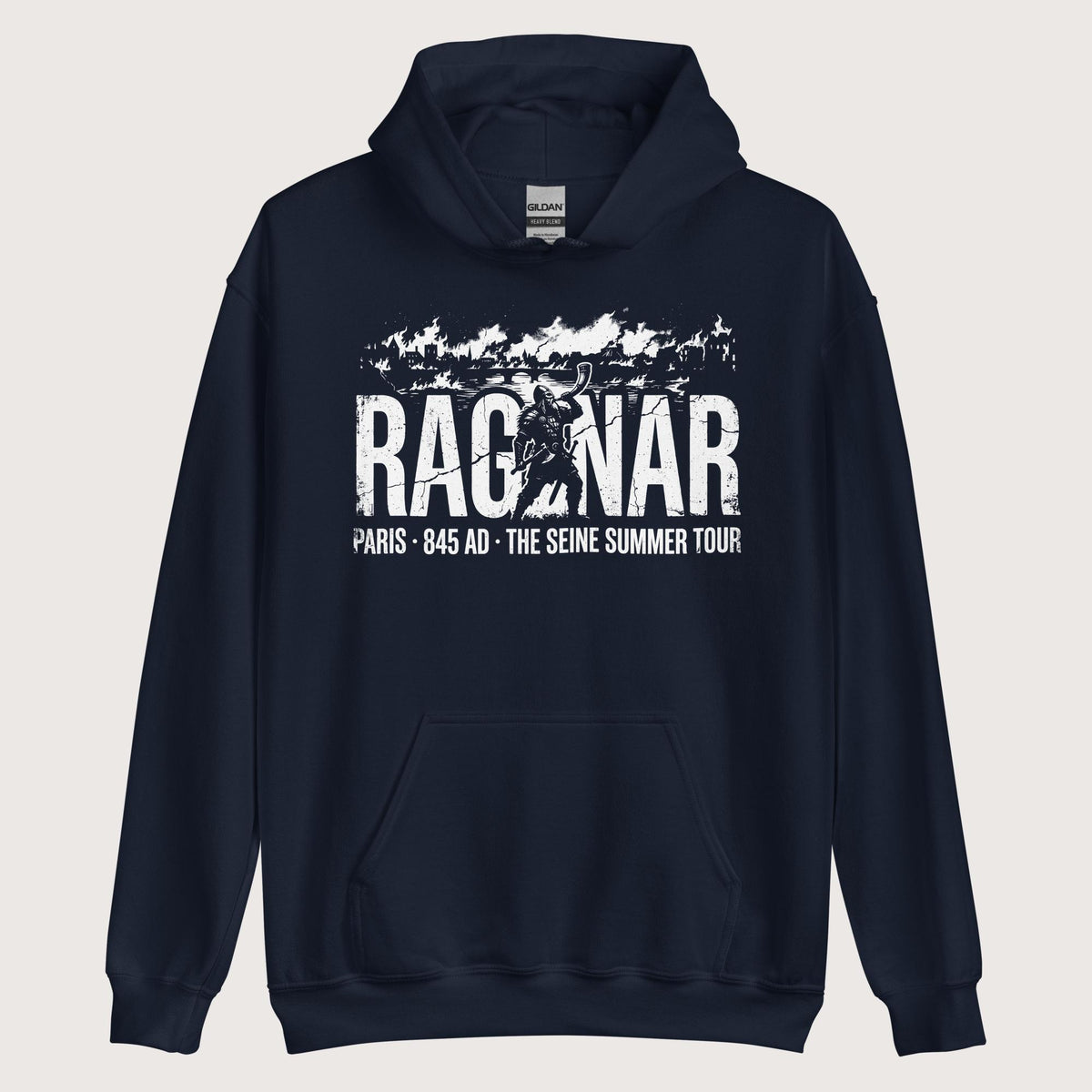 Navy Ragnar The Seine Summer Tour Hoodie - history buff gift by HistoHead