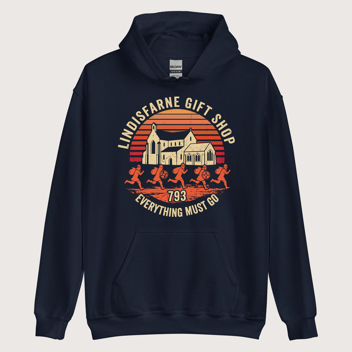 Navy Lindisfarne Gift Shop 793 Hoodie - history buff gift by HistoHead