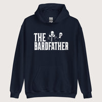 Navy Shakespeare The Bardfather Hoodie - history buff gift by HistoHead