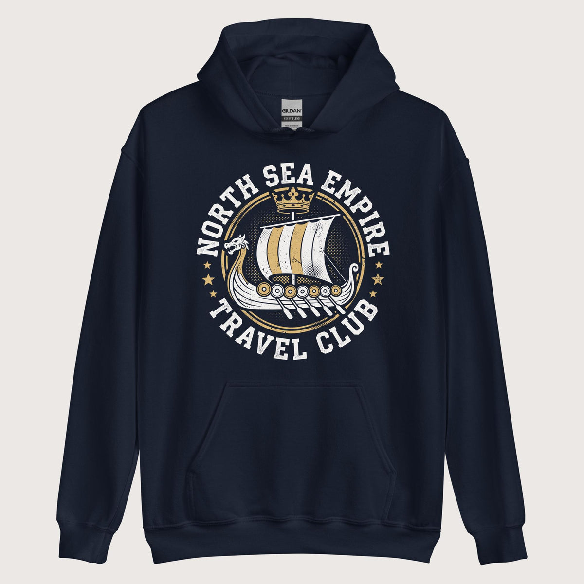 Navy North Sea Empire Travel Club Hoodie - history buff gift by HistoHead