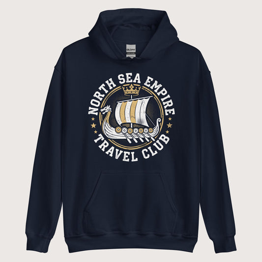 Navy North Sea Empire Travel Club Hoodie - history buff gift by HistoHead