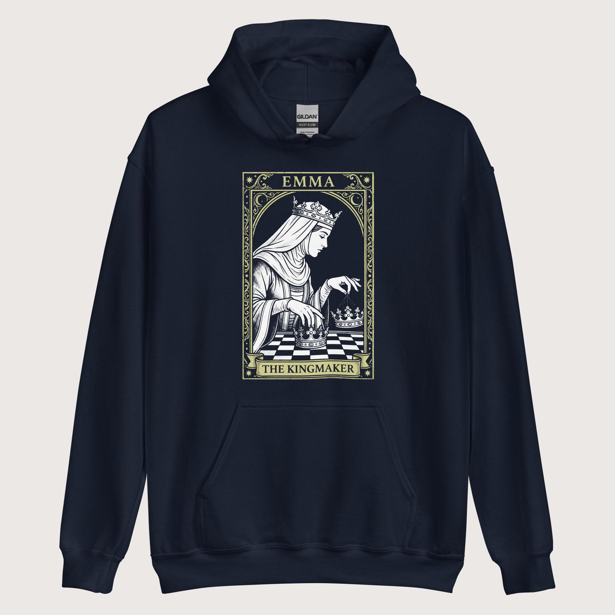 Navy Emma of Normandy The Kingmaker Hoodie - history buff gift by HistoHead