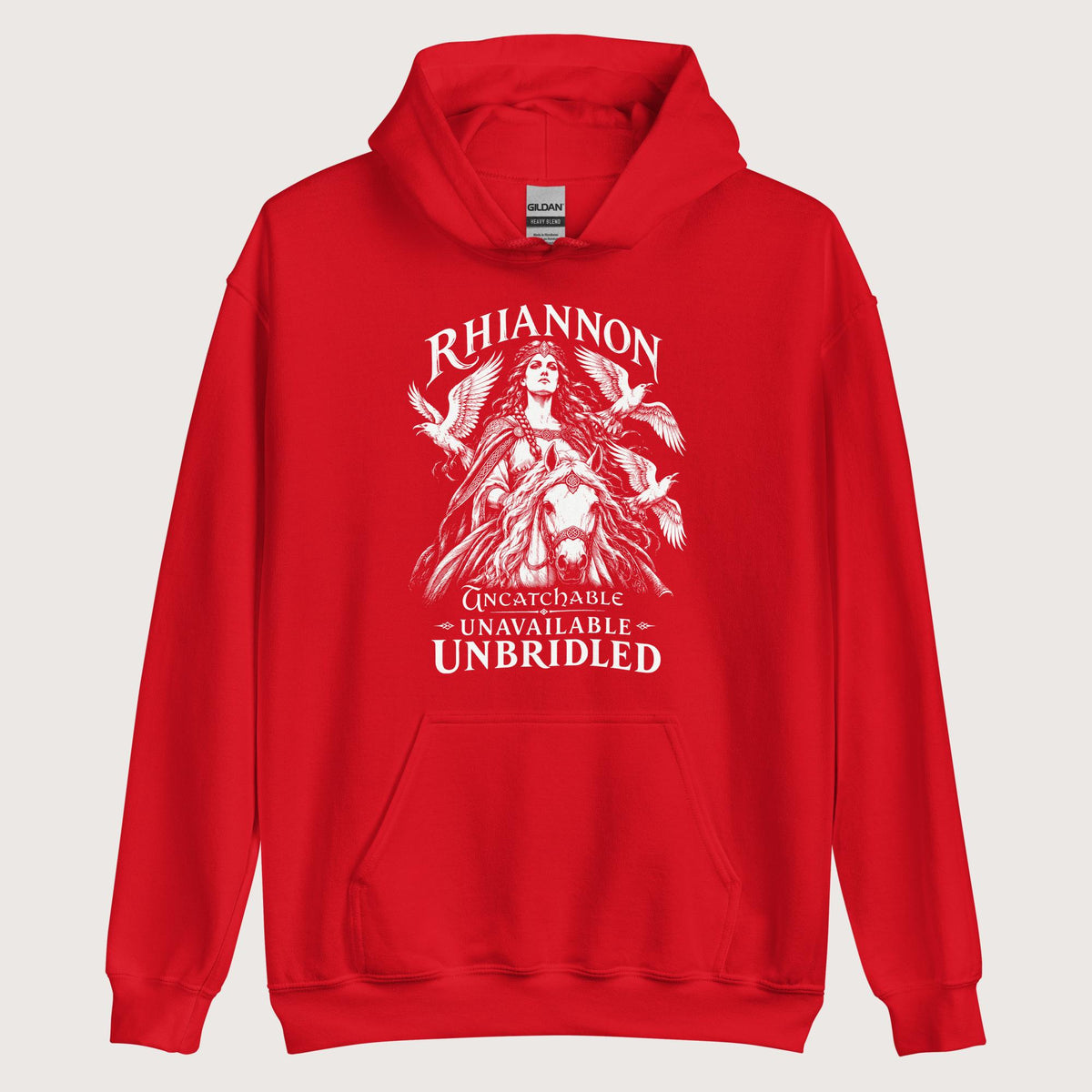 Red Rhiannon Uncatchable Unavailable Unbridled Hoodie - history buff gift by HistoHead