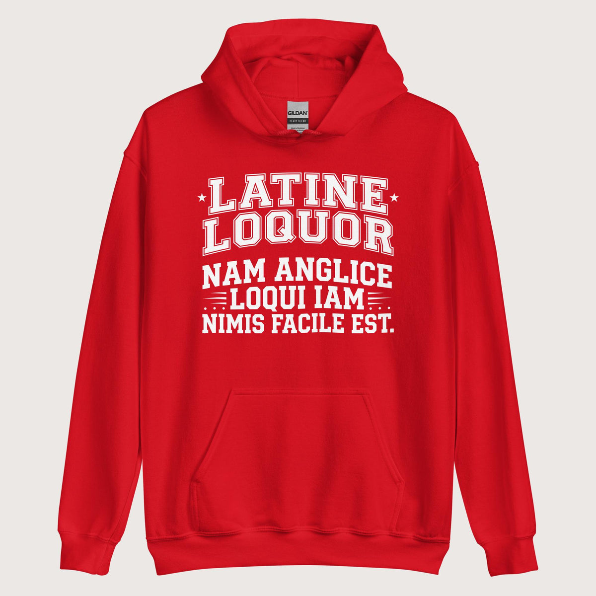 Red I Speak Latin Because English Is Too Easy Now Hoodie - history buff gift by HistoHead