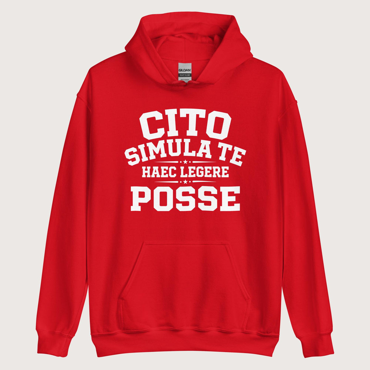 Red Latin Quick Pretend You Can Read This Hoodie - history buff gift by HistoHead
