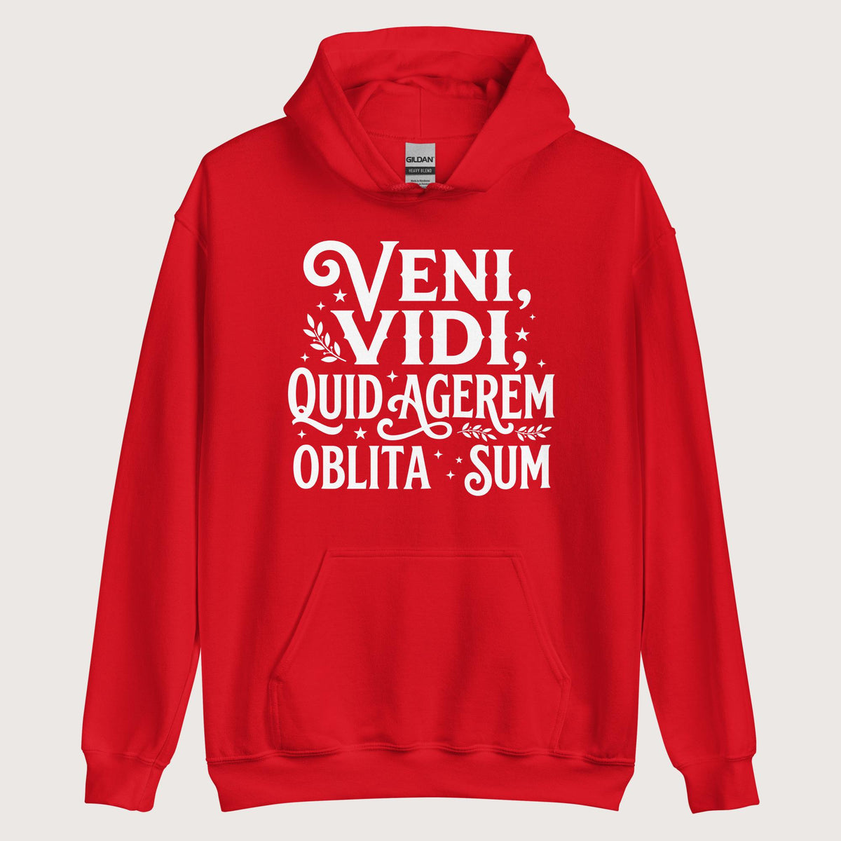 Red Latin I Came I Saw I Forgot I Was Doing (Feminine Version) Hoodie - history buff gift by HistoHead