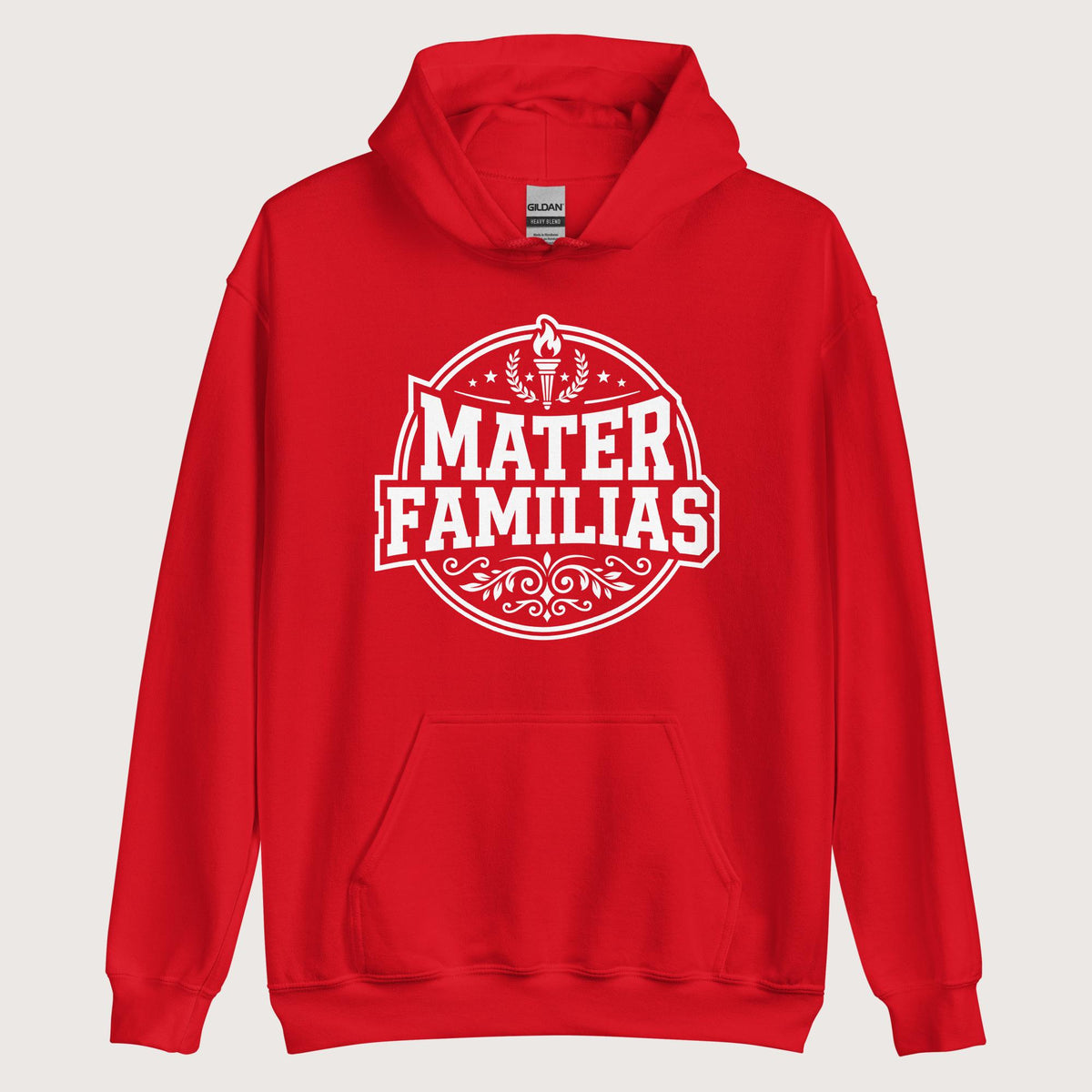 Red Mater Familias Latin Hoodie - history buff gift by HistoHead