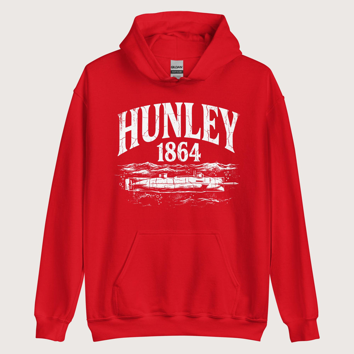 Red Hunley Submarine Hoodie - history buff gift by HistoHead